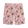 Shabby Chic Vintage Floral Print Men's Athletic Shorts