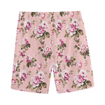 Shabby Chic Vintage Floral Print Men's Sports Shorts