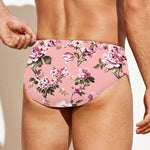 Shabby Chic Vintage Floral Print Men's Swim Briefs