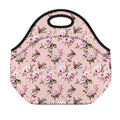 Shabby Chic Vintage Floral Print Neoprene Lunch Bag