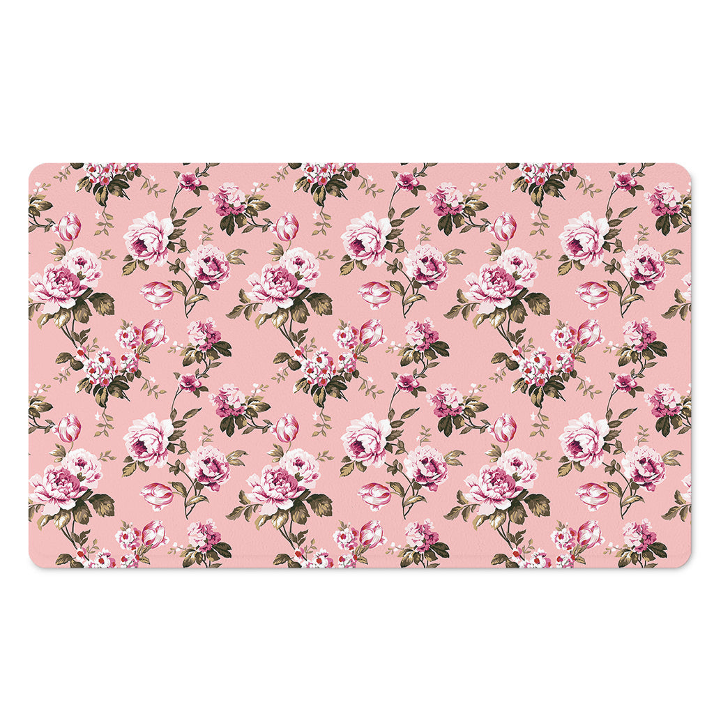 Shabby Chic Vintage Floral Print Polyester Doormat