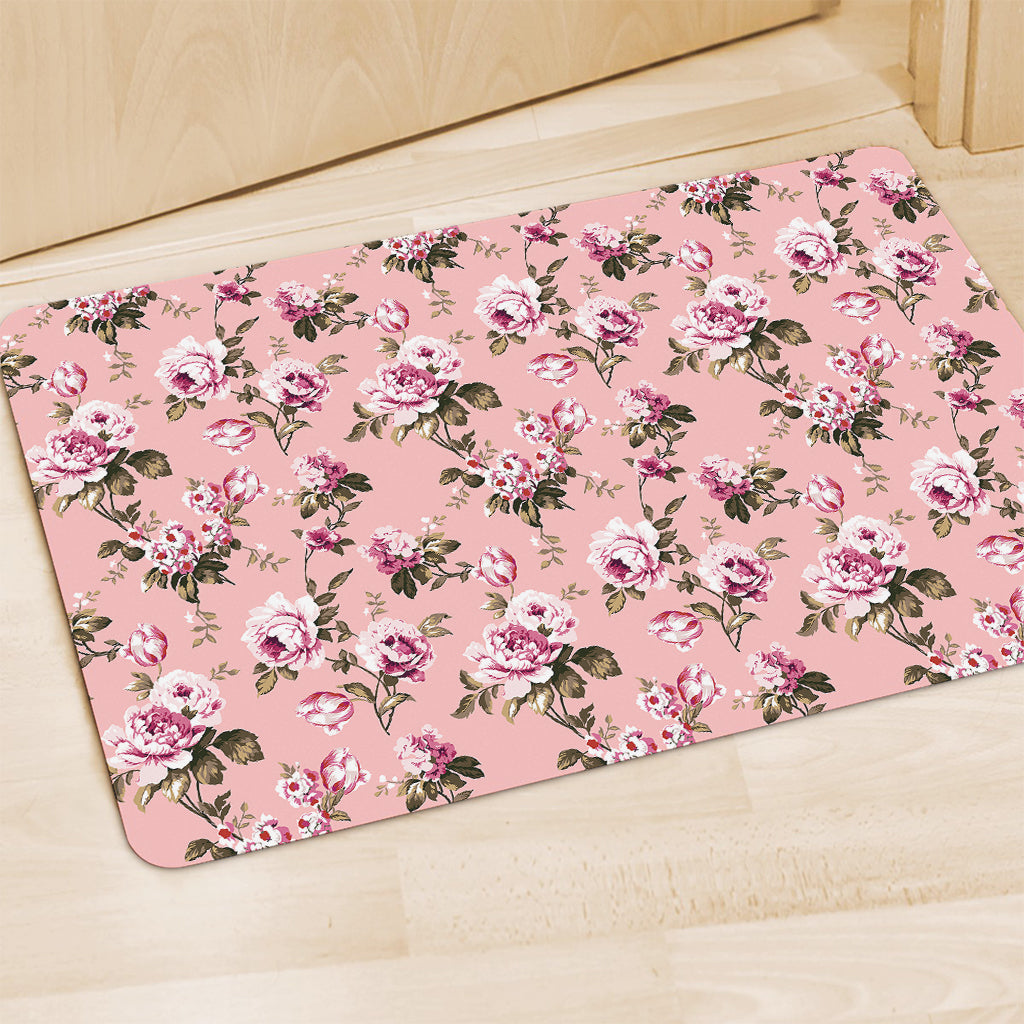 Shabby Chic Vintage Floral Print Polyester Doormat