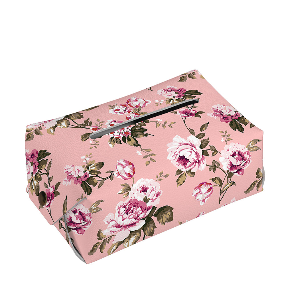 Shabby Chic Vintage Floral Print Rectangle Tissue Box Cover