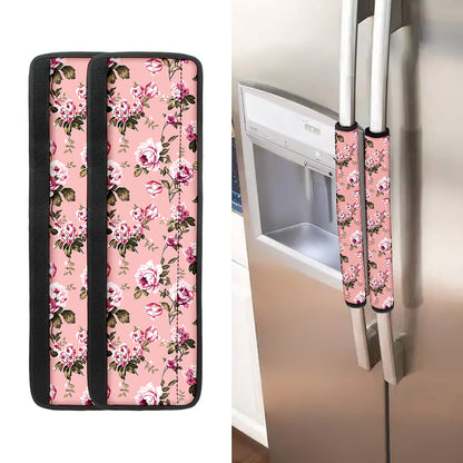 Shabby Chic Vintage Floral Print Refrigerator Handle Covers