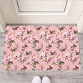 Shabby Chic Vintage Floral Print Rubber Doormat
