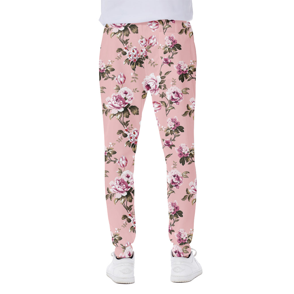 Shabby Chic Vintage Floral Print Scuba Joggers