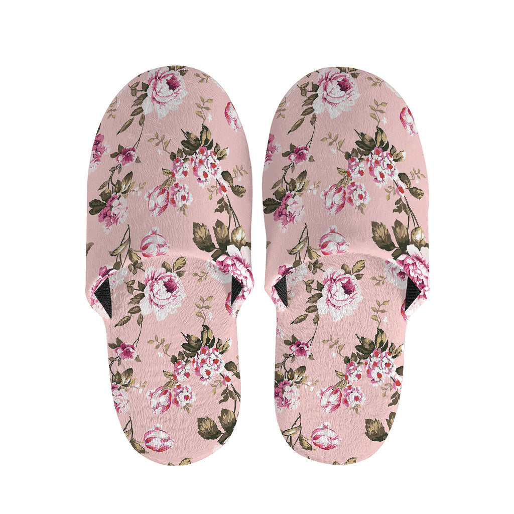 Shabby Chic Vintage Floral Print Slippers