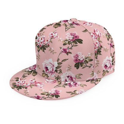 Shabby Chic Vintage Floral Print Snapback Cap