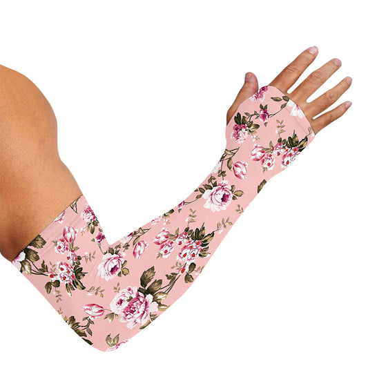 Shabby Chic Vintage Floral Print Sun Protection Arm Sleeves