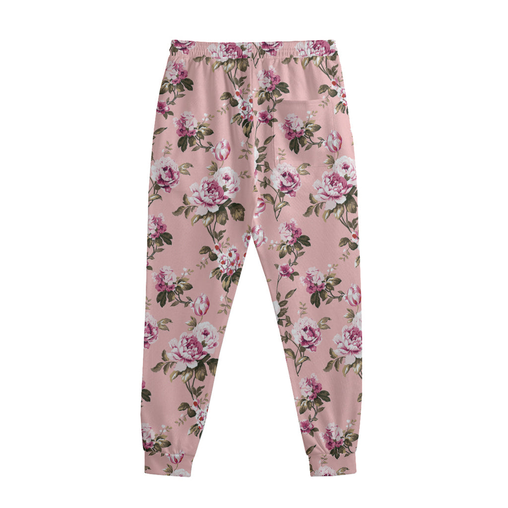 Shabby Chic Vintage Floral Print Sweatpants