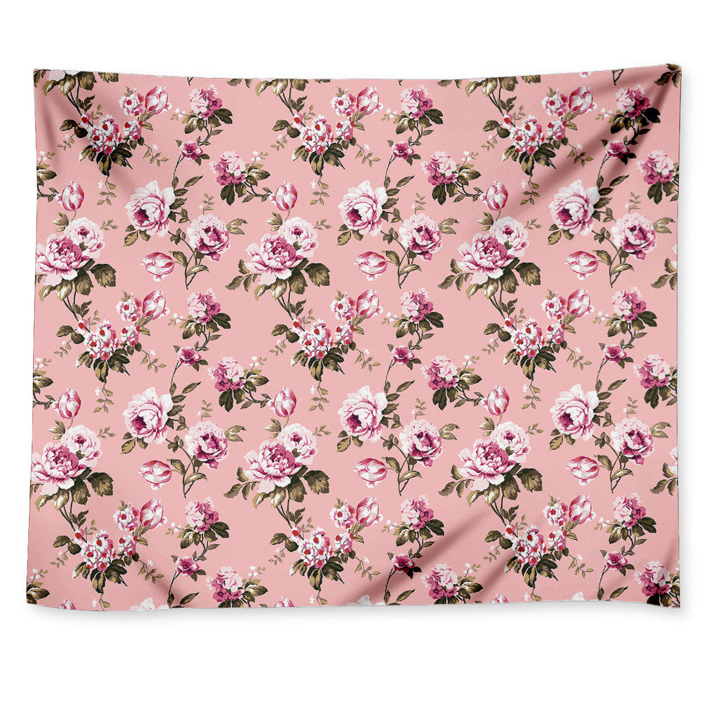 Shabby Chic Vintage Floral Print Tapestry