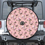 Shabby Chic Vintage Floral Print Tire Cover With Camera Hole