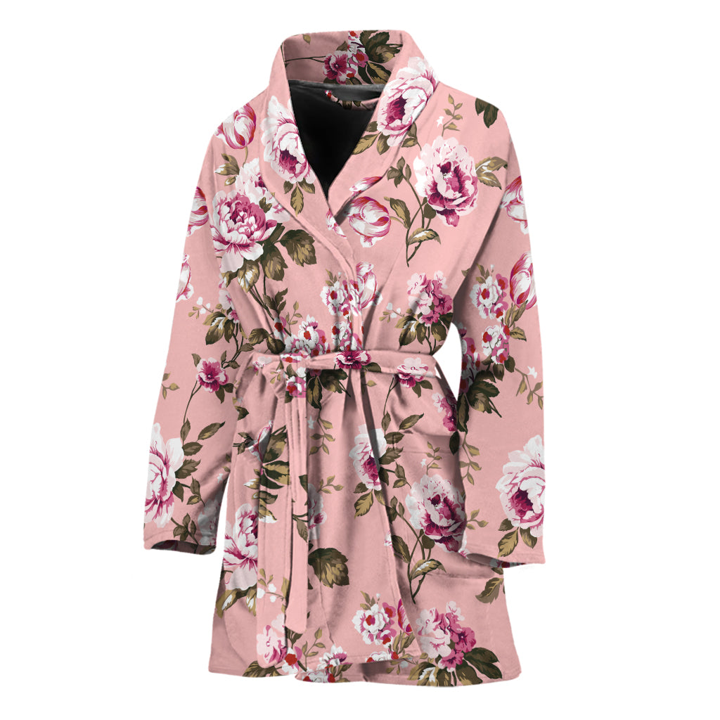 Shabby Chic Vintage Floral Print Women's Bathrobe
