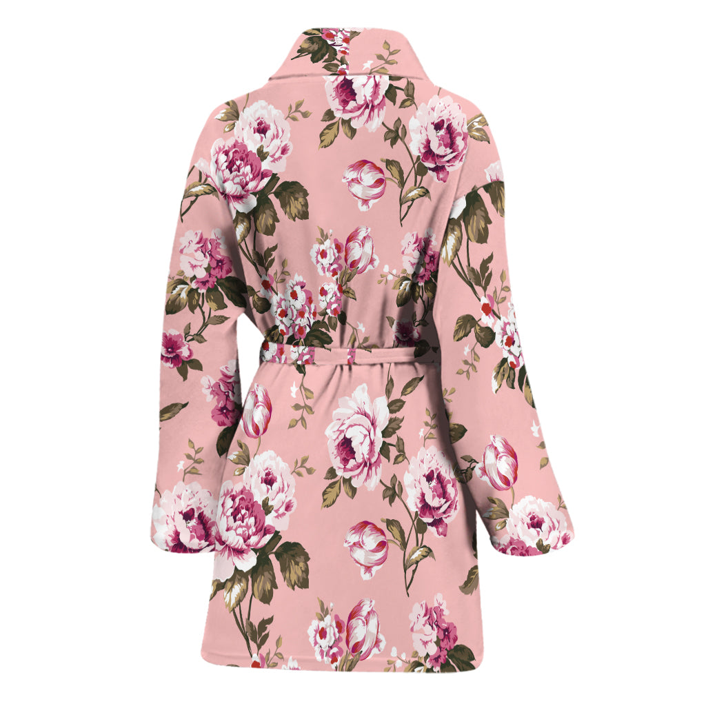 Shabby Chic Vintage Floral Print Women's Bathrobe