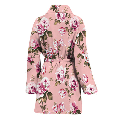 Shabby Chic Vintage Floral Print Women's Bathrobe