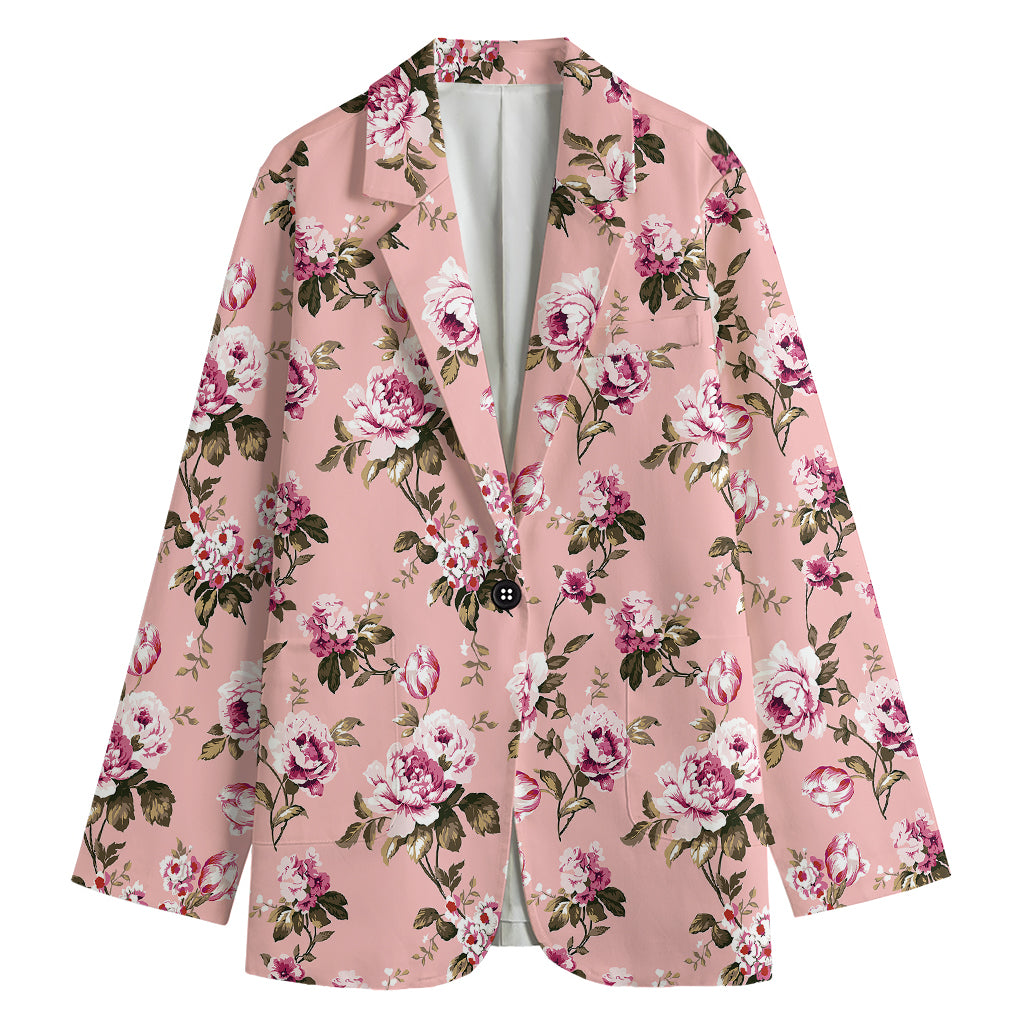 Shabby Chic Vintage Floral Print Women's Blazer