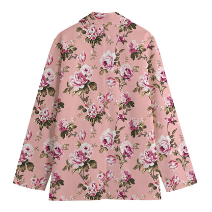 Shabby Chic Vintage Floral Print Women's Blazer