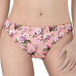 Shabby Chic Vintage Floral Print Women's Thong