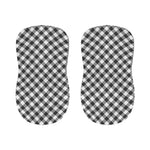 Shadow Grey And White Gingham Print Bar Stool Covers