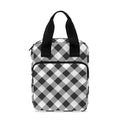 Shadow Grey And White Gingham Print Bible Tote Bag