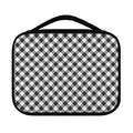 Shadow Grey And White Gingham Print Classic Bible Case