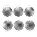 Shadow Grey And White Gingham Print Coaster Set