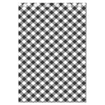 Shadow Grey And White Gingham Print Curtain