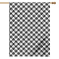 Shadow Grey And White Gingham Print House Flag