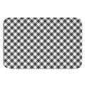 Shadow Grey And White Gingham Print Indoor Door Mat