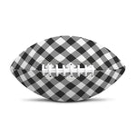 Shadow Grey And White Gingham Print Rugby Ball