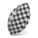 Shadow Grey And White Gingham Print Rugby Ball