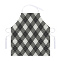 Shadow Grey Argyle Pattern Print Adjustable Apron