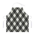 Shadow Grey Argyle Pattern Print Adjustable Apron