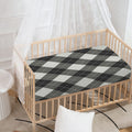 Shadow Grey Argyle Pattern Print Baby Crib Sheet