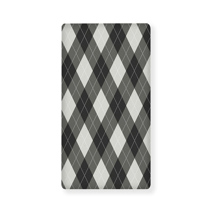 Shadow Grey Argyle Pattern Print Baby Crib Sheet