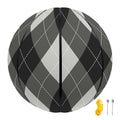 Shadow Grey Argyle Pattern Print Basketball