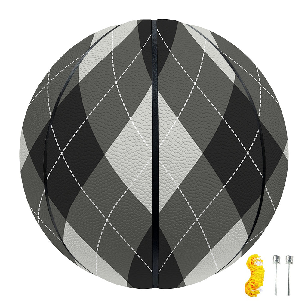 Shadow Grey Argyle Pattern Print Basketball