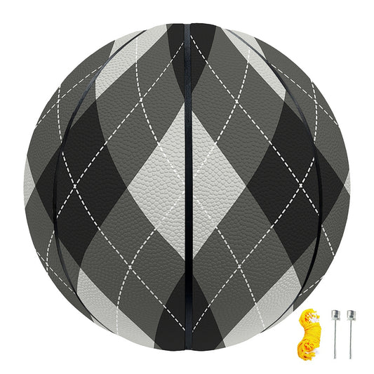Shadow Grey Argyle Pattern Print Basketball
