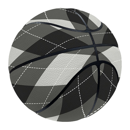 Shadow Grey Argyle Pattern Print Basketball