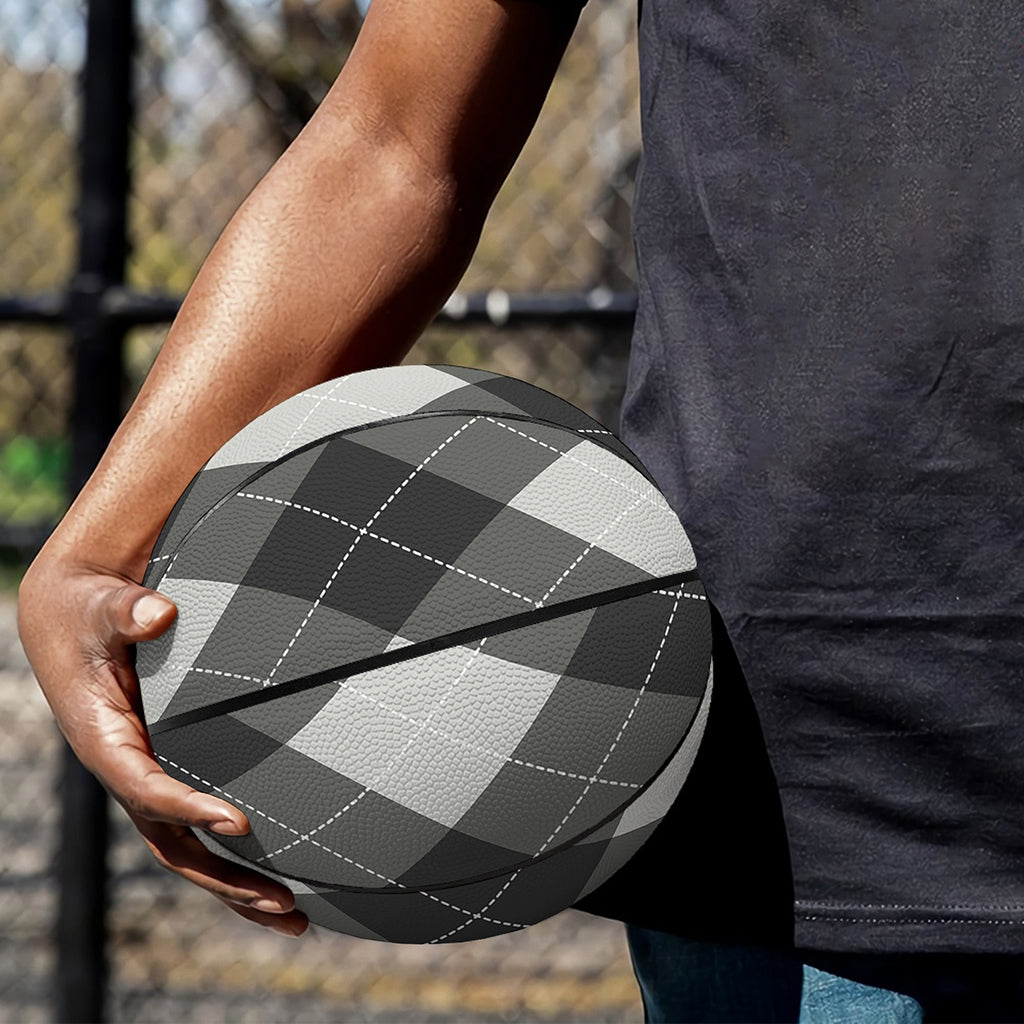 Shadow Grey Argyle Pattern Print Basketball