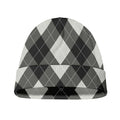 Shadow Grey Argyle Pattern Print Beanie