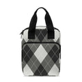 Shadow Grey Argyle Pattern Print Bible Tote Bag