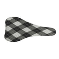 Shadow Grey Argyle Pattern Print Bicycle Seat Cover
