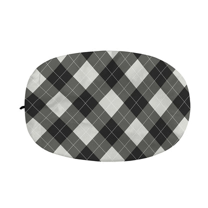 Shadow Grey Argyle Pattern Print Car Side Mirror Covers