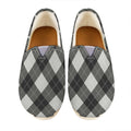 Shadow Grey Argyle Pattern Print Casual Shoes