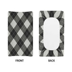 Shadow Grey Argyle Pattern Print Changing Pad Cover