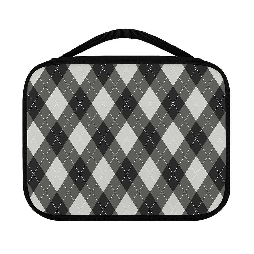 Shadow Grey Argyle Pattern Print Classic Bible Case