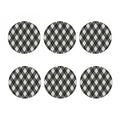 Shadow Grey Argyle Pattern Print Coaster Set