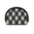 Shadow Grey Argyle Pattern Print Coin Purse