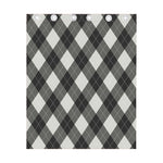 Shadow Grey Argyle Pattern Print Curtain